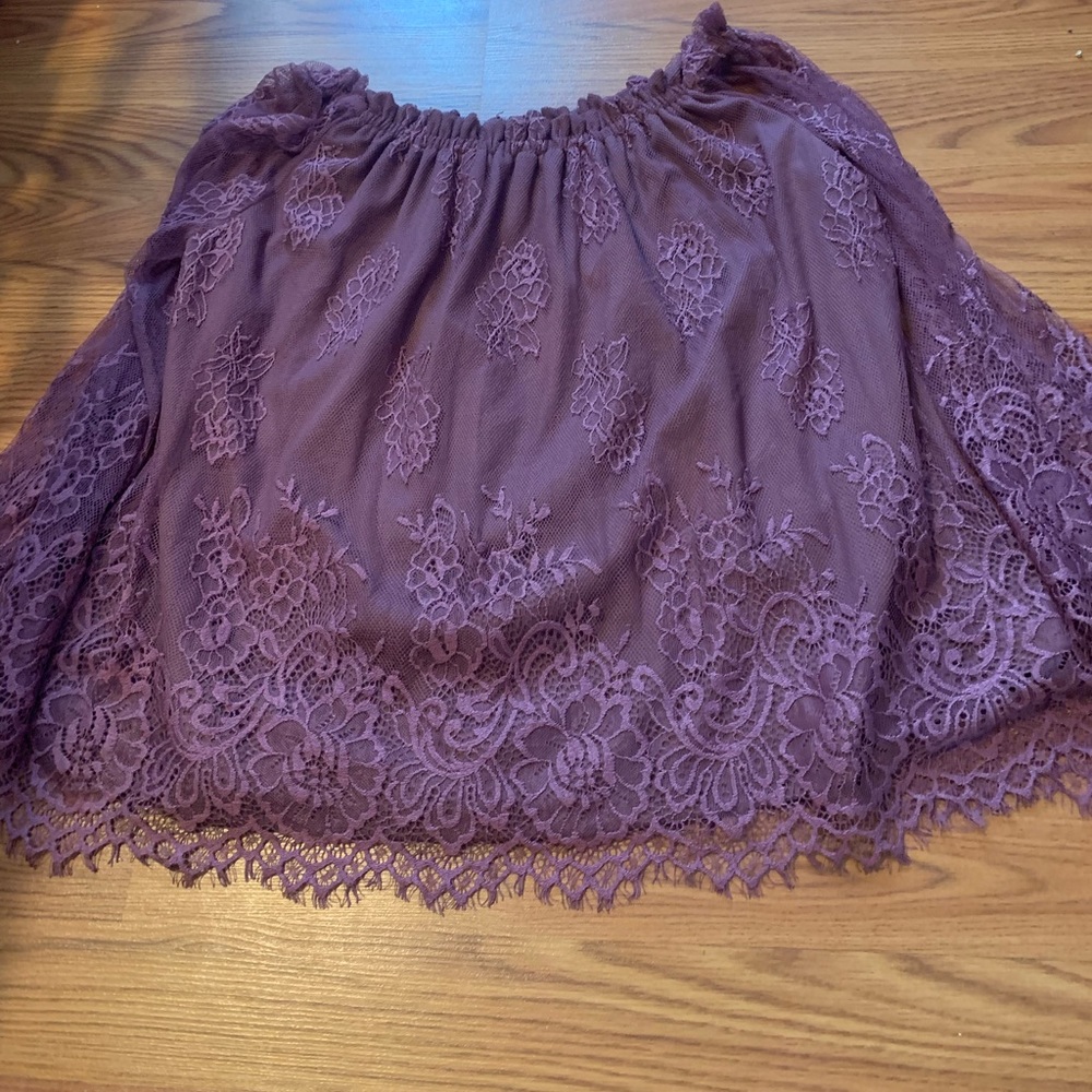 Purple lace top